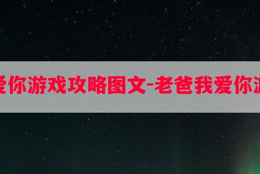 老爸我爱你游戏攻略图文-老爸我爱你游戏攻略